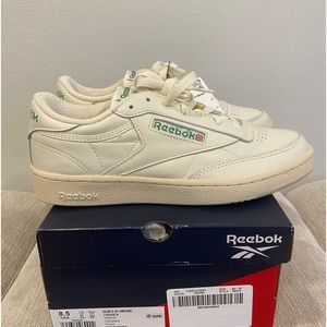 Reebok Club C 85 Vintage sneakers Mens NWB Chalk/Paper White/Green Size 8.5